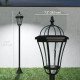 2 Piece LED Garden Lights Lamp Post Solar Powered Auto Switch Outdoor Lantern Patio Pathway Walkway Water-Resist 6 Hours Black
