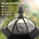 2 Piece LED Garden Lights Lamp Post Solar Powered Auto Switch Outdoor Lantern Patio Pathway Walkway Water-Resist 6 Hours Black