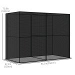 94.5''x47.25''x 72.75'' Heavy Duty Outdoor Greenhouse W/ Frame Garden Planting Warm House With Roll-Up Zipper Doors for Seedlings, Herbs, or Flowers , Black