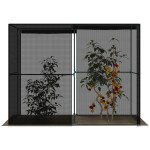 94.5''x47.25''x 72.75'' Heavy Duty Outdoor Greenhouse W/ Frame Garden Planting Warm House With Roll-Up Zipper Doors for Seedlings, Herbs, or Flowers , Black