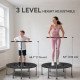 Soozier 39" Mini Exercise Trampoline w/ Adjustable T-Bar Indoor Fitness Rebounder Black
