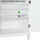 Sideboard Buffet Server Storage Cabinet Console Table with 2 Doors and Adjustable Shelves for Kitchen & Dining Room, White