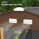 11' x 13'Garden Storage Shed w/ Foundation Kit Metal Tool Storage House w/ Double Doors Yellow