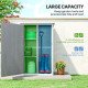 29.9"x21.7"x45.3" Garden Storage Shed with Asphalt Roof, Outdoor Storage Cabinet w/ Shelves, Grey