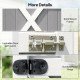 29.9"x21.7"x45.3" Garden Storage Shed with Asphalt Roof, Outdoor Storage Cabinet w/ Shelves, Grey