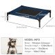 Elevated Dog Bed, Raised Dog Cot for M Sized Dogs, Indoor & Outdoor, 30" x 24" x 7", Blue