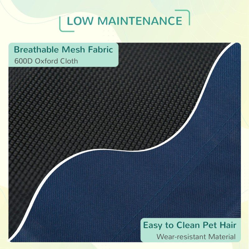 Elevated Dog Bed, Raised Dog Cot for M Sized Dogs, Indoor & Outdoor, 30" x 24" x 7", Blue