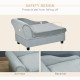 Pet Sofa Dog Couch Chaise Lounge Pet Bed with Storage Function Small Sized Dog Various Cat Sponge Cushioned Bed Lounge, Light Grey