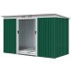 9' x 4' Garden Tool Shed Metal Storage Shed Outdoor Equipment Tool Box with Foundation Kit, Ventilation & Doors, Dark Green