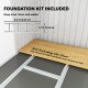 9' x 4' Garden Tool Shed Metal Storage Shed Outdoor Equipment Tool Box with Foundation Kit, Ventilation & Doors, Dark Green