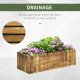 40" x 16" x 12" Wooden Raised Garden Bed, Raised Planter Box, Planter Raised Bed with Drainage Holes, Natural