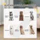 Dog Ramp Foldable Pet Ramp for Bed Couch, Height Adjustable, for Cats Large Dogs with Non Slip Carpeted Surface