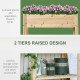 Raised Garden Bed with Legs, Elevated Box Planter with Storage Shelf, Bed Liner for Backyard Patio, Natural Wood