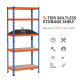 5-Tier Heavy Duty Garage Shelf, Metal Shelving Unit with Adjustable Shelves, Metal Frame, 31.5"x15.75"x71.75", 3300 lbs Capacity for Workshop, Shed, Office