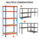 5-Tier Heavy Duty Garage Shelf, Metal Shelving Unit with Adjustable Shelves, Metal Frame, 31.5"x15.75"x71.75", 3300 lbs Capacity for Workshop, Shed, Office