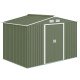 9.1'x6.4'x6.3' Garden Storage Shed w/ Foundation Kit Metal Tool Storage House w/ Double Doors Light Green
