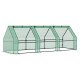 9' x 3' x 3' Portable Mini Greenhouse Tunnel Growing Tent Plants Flower Warm House w/ Zippered Roll-up Doors, PE Cover, Green