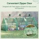 9' x 3' x 3' Portable Mini Greenhouse Tunnel Growing Tent Plants Flower Warm House w/ Zippered Roll-up Doors, PE Cover, Green