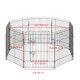 30inch 8-Panel Octagon Pet Exercise Playpen Crate Foldable Dog Cage Pen Puppy Kennel, Black