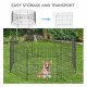 30inch 8-Panel Octagon Pet Exercise Playpen Crate Foldable Dog Cage Pen Puppy Kennel, Black