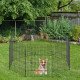 30inch 8-Panel Octagon Pet Exercise Playpen Crate Foldable Dog Cage Pen Puppy Kennel, Black