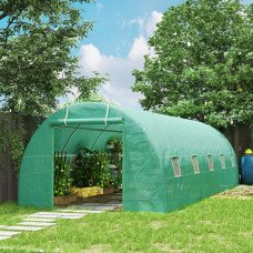26' x 10' x 6.6' Large Walk in Tunnel Greenhouse Garden Plant Seed Green House Premium Steel Frame