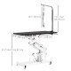 Pet Grooming Table, Height Adjustable Dog Grooming Table with Arm, Noose and Non-Slip Grooming Table, Black