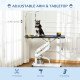Pet Grooming Table, Height Adjustable Dog Grooming Table with Arm, Noose and Non-Slip Grooming Table, Black