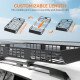 64"/43" x 39" Car Roof Rack, Length Adjustable Roof Basket, Universal Rooftop Cargo Carrier Basket with U-bolts, 220 lbs Capacity