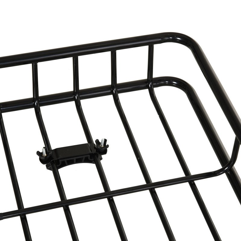 64"/43" x 39" Car Roof Rack, Length Adjustable Roof Basket, Universal Rooftop Cargo Carrier Basket with U-bolts, 220 lbs Capacity