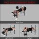 Soozier Incline Decline Weight Bench with Leg Extension and Barbell Rack, Adjustable Bench Press Weight Lifting Bench