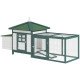 77" Chicken Coop Hen House Rabbit Hutch Poultry Cage Pen Outdoor Backyard with Nesting Box Run Green