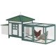 77" Chicken Coop Hen House Rabbit Hutch Poultry Cage Pen Outdoor Backyard with Nesting Box Run Green