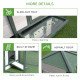 77" Chicken Coop Hen House Rabbit Hutch Poultry Cage Pen Outdoor Backyard with Nesting Box Run Green