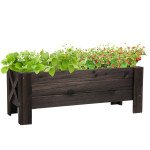 3.3 x 1.2 x 1.2 ft Garden Raised Bed Planter Grow Containers for Outdoor Patio Plant Flower Vegetable Pot, Carbonized