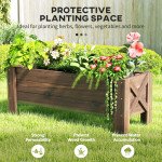 3.3 x 1.2 x 1.2 ft Garden Raised Bed Planter Grow Containers for Outdoor Patio Plant Flower Vegetable Pot, Carbonized