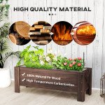 3.3 x 1.2 x 1.2 ft Garden Raised Bed Planter Grow Containers for Outdoor Patio Plant Flower Vegetable Pot, Carbonized