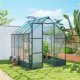 8.2' x 6.2' Greenhouse Aluminum Frame with Temperature Controlled Window