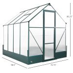 8.2' x 6.2' Greenhouse Aluminum Frame with Temperature Controlled Window