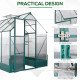 8.2' x 6.2' Greenhouse Aluminum Frame with Temperature Controlled Window