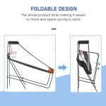 Soozier Basketball Hoop Arcade Game with Electronic Score Board for 1 to 2 Players, Black