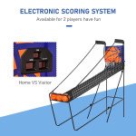 Soozier Basketball Hoop Arcade Game with Electronic Score Board for 1 to 2 Players, Black