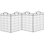 Garden Decorative Fence 4 Panels 44in x 12ft Steel Wire Border Edging for Landscaping