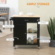 Rolling Kitchen Cart with Wood Top and Drawer, Kitchen Island on Wheels for Dining Room, Black

Add functional style and extra storage to your dining room or kitchen with this rolling kitchen cart. The smooth wood countertop provides a convenient workspac