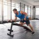 Soozier Foldable Sit Up Bench Core Workout for Home Gym Black