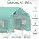 20x10x7ft Walk-in Steeple Greenhouse Outdoor Backyard Plant Seed Growth Shed Tunnel Warm House with 2 Anchor Way Green