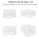 Small Animal Cage Plastic Chinchilla Cage 12 Panels for Guinea Pig, 18" x 14", White