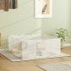 Small Animal Cage Plastic Chinchilla Cage 12 Panels for Guinea Pig, 18" x 14", White