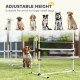 Set of 4 Dog Agility Training Equipment Adjustable Jump Bar Pet Exercise Kit with Carrying Bag (White)