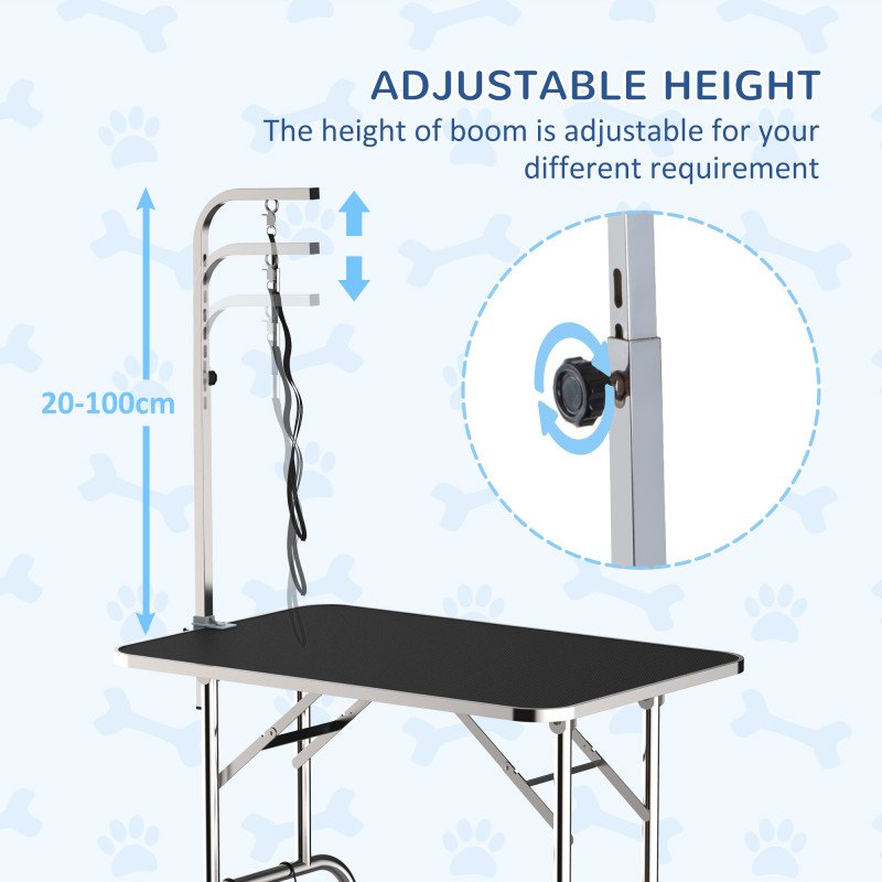 36-inch Dog Grooming Table Stainless Steel QUALITY GUARANTEED with Adjustable Arm and Basket